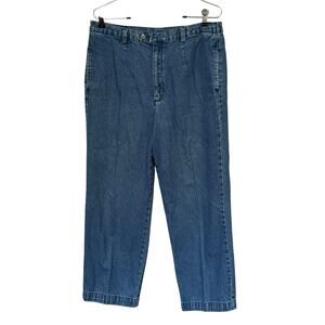 White Stag Denim Jeans Petite 14 Elastic Waist Button Zipper Classic Grannycore